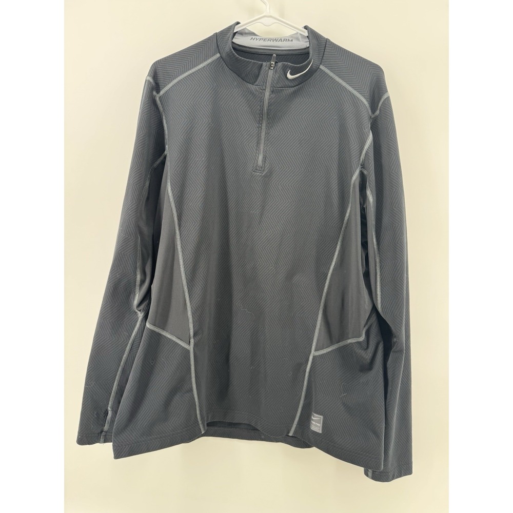 Nike Pro Combat Men's 1/4 Zip Pullover Long Sleeve Hyperwarm Mock Neck XL